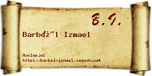 Barbél Izmael névjegykártya